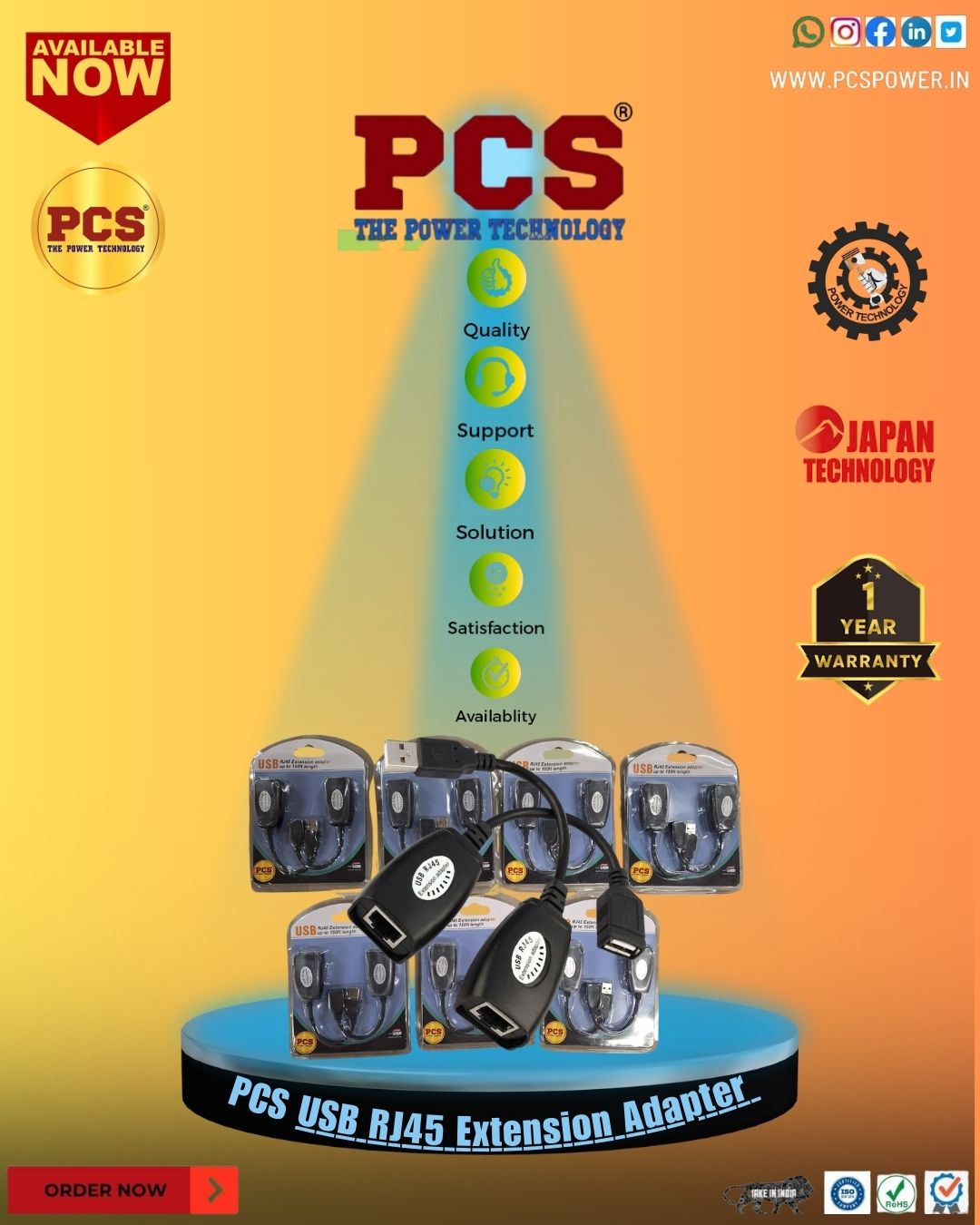 USB RJ45 Extension Adapter